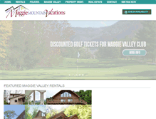 Tablet Screenshot of maggiemountainvacations.com
